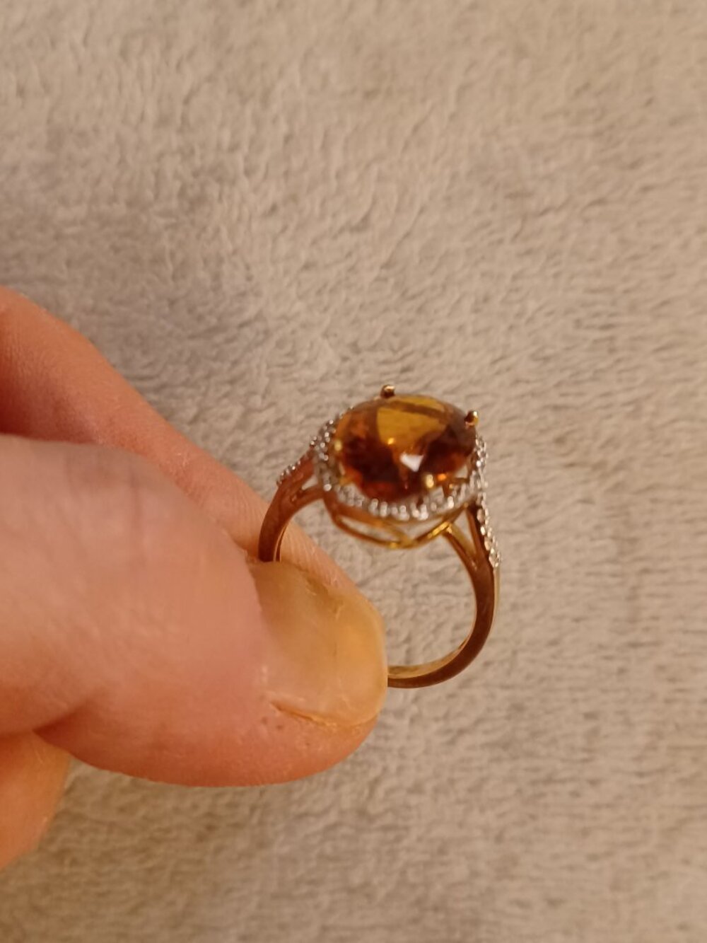 10k YG RJW Spinel Topaz Ring - Picture 7 of 9